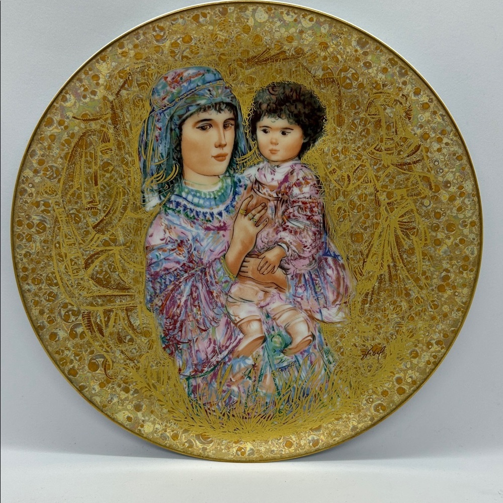Edna Hibel Famous Women & Children  "PARAOH'S DAUGHTER AND MOSES"